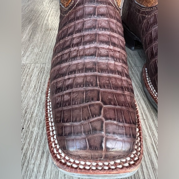 Ariat Double Down genuine caiman belly square toe 9D - Picture 5 of 9